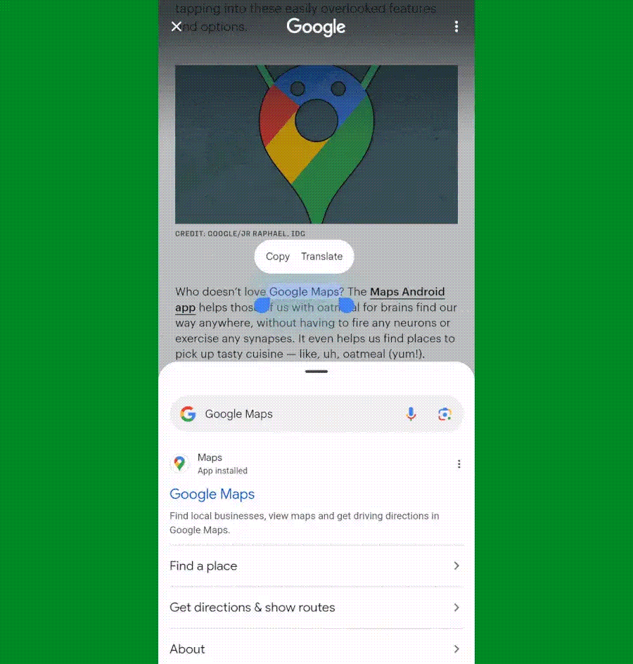 Google Circle to Search Android: Select new