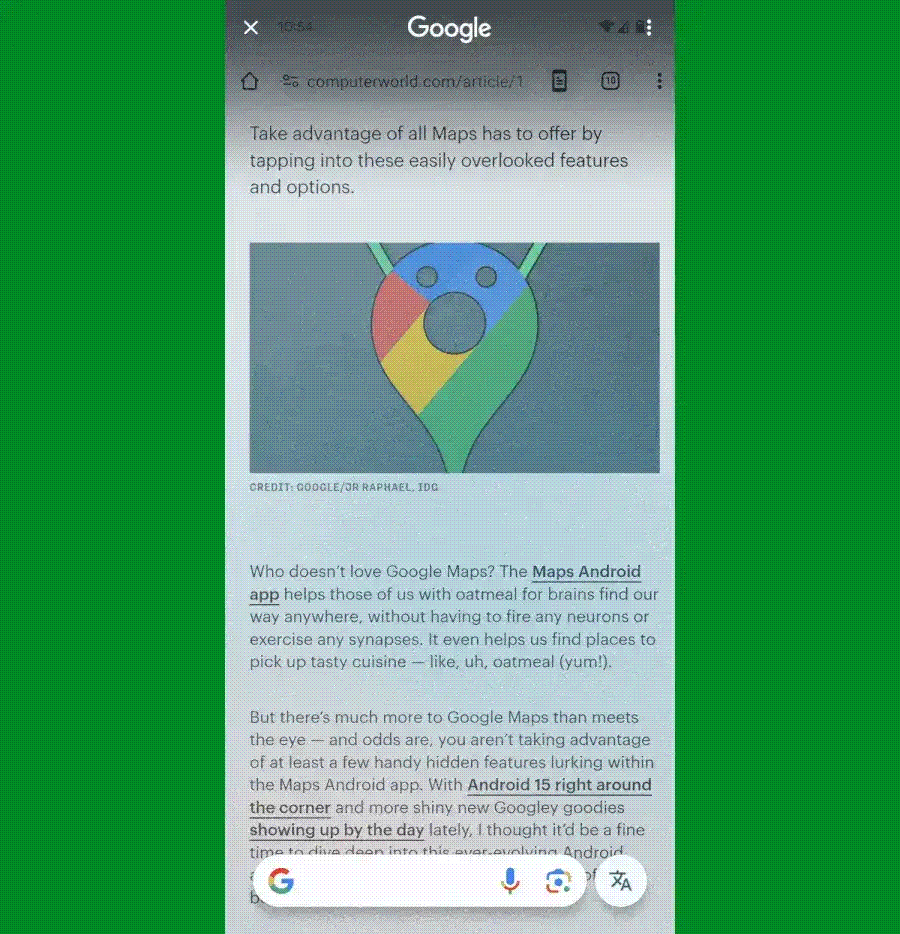 Google Circle to Search Android: Zoom